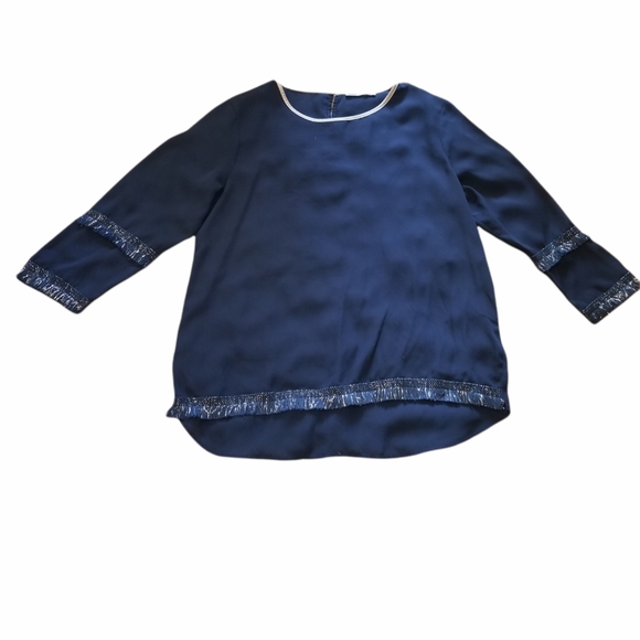 Tunic top blue 3/4 blue for woman. M. - Picture 5 of 7